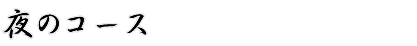 夜のコース